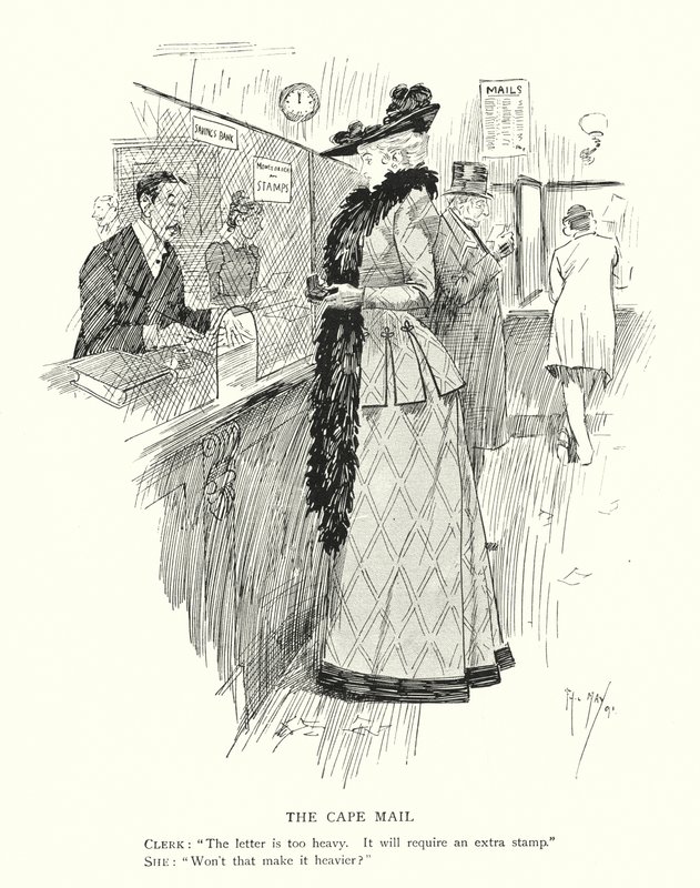 The Cape Mail (litho) av Phil May