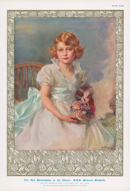 Prinsesse Elizabeth, eldste datter av kong George VI, fremtidige dronning Elizabeth II av Philip de László