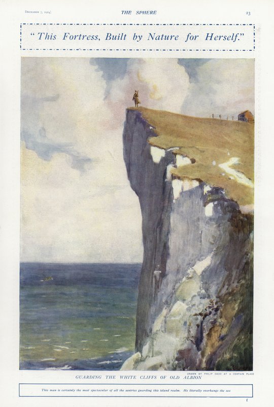 Vokter de hvite klippene i Old Albion, første verdenskrig av Philip Dadd