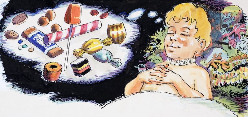 Søte drømmer, illustrasjon fra «Vannbabyene» av Charles Kingsley av Philip Mendoza