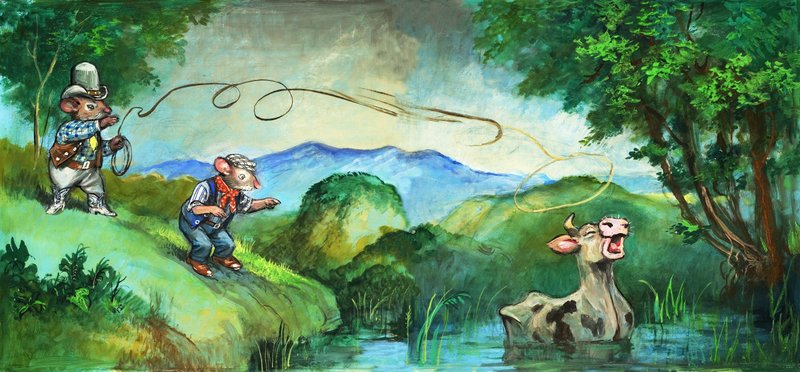 Bymus og Landsbymus (gouache på papir) av Philip Mendoza