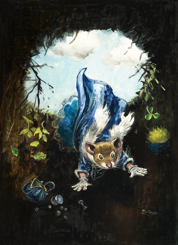 Bymus og Landsbymus (gouache på papir) av Philip Mendoza