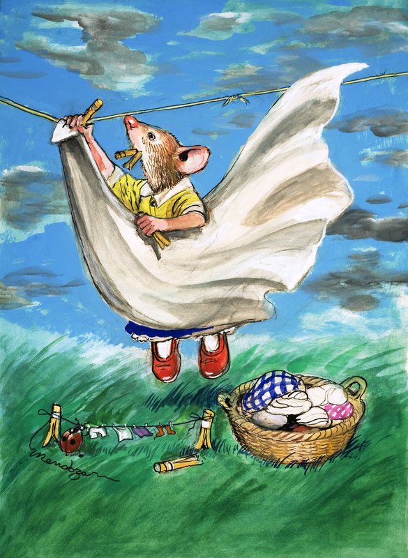 Bymus og Landsbymus (gouache på papir) av Philip Mendoza