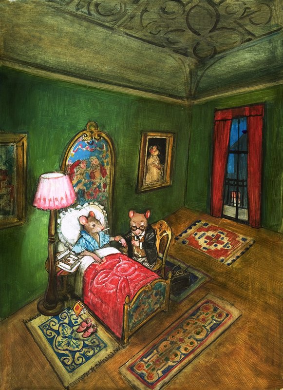 Bymus og Landsbymus (gouache på papir) av Philip Mendoza