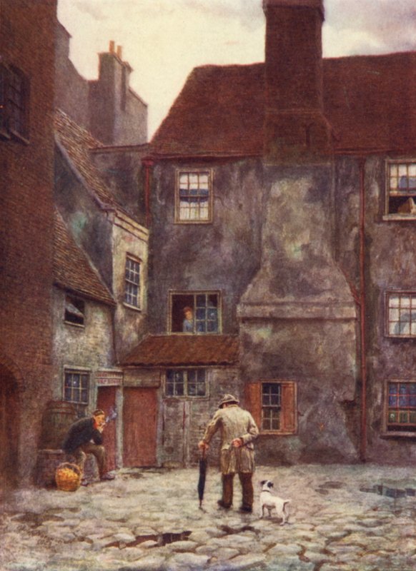 Baksiden av Queens Head Inn, Southwark, 1884 av Philip Norman