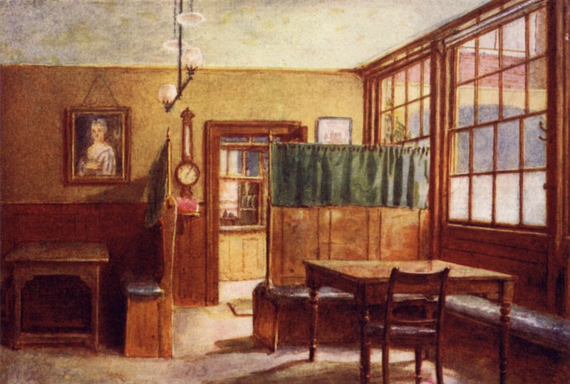 Kafferom på Old Bell Inn, Holborn, 1897 av Philip Norman