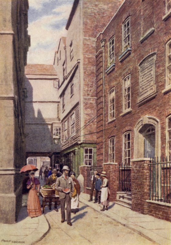 Inngang til Bishopsgate fra Great St Helens, 1890 av Philip Norman