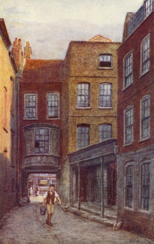 Gateway og inngang til White Horse Inn, Fetter Lane, 1898 av Philip Norman
