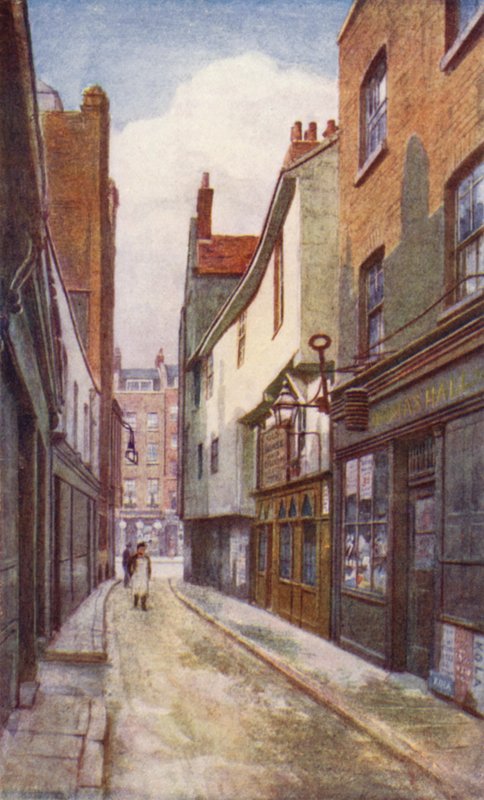 Leather Lane, ser sørover mot Holborn, 1897 av Philip Norman