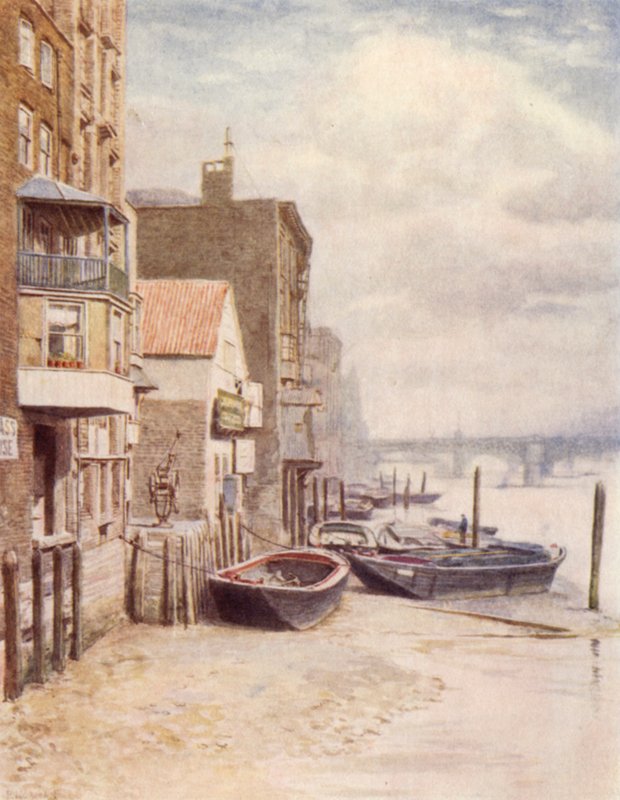 Gamle bygninger fra St Pauls Pier, 1894 av Philip Norman