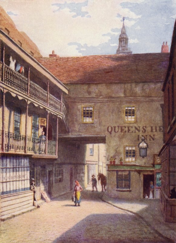 Queens Head Inn, Southwark, 1883 av Philip Norman
