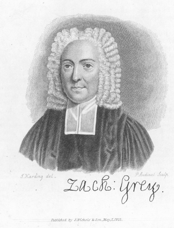 Dr Zachary Grey , engelsk prest og forfatter (gravering) av Philipp Audinet