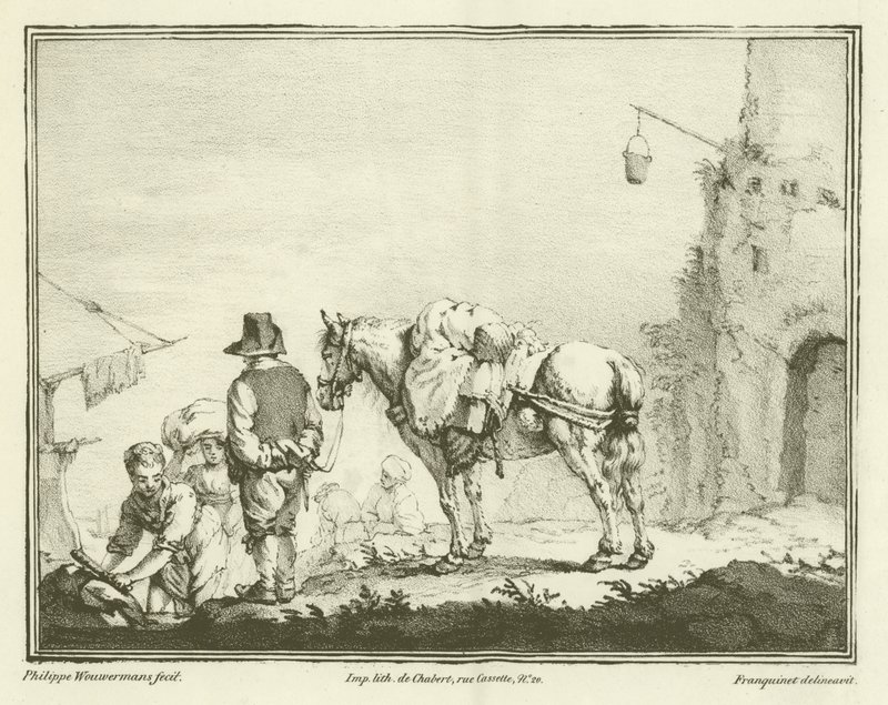 Reisende med hest av Philips Wouwerman