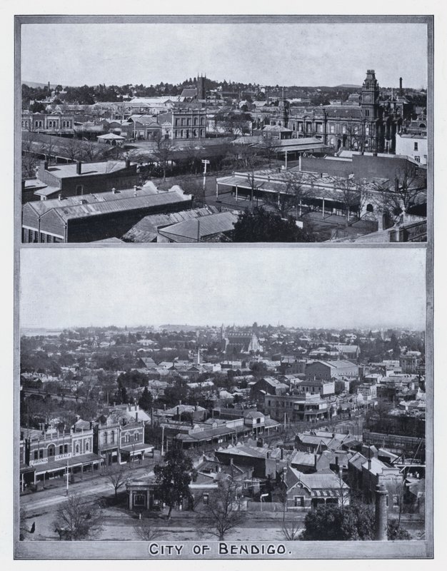 City of Bendigo (s/hvitt bilde) av Photographer Australian