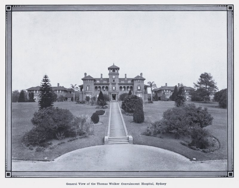 Generell utsikt over Thomas Walker Convalescent Hospital, Sydney (s/hv-bilde) av Photographer Australian