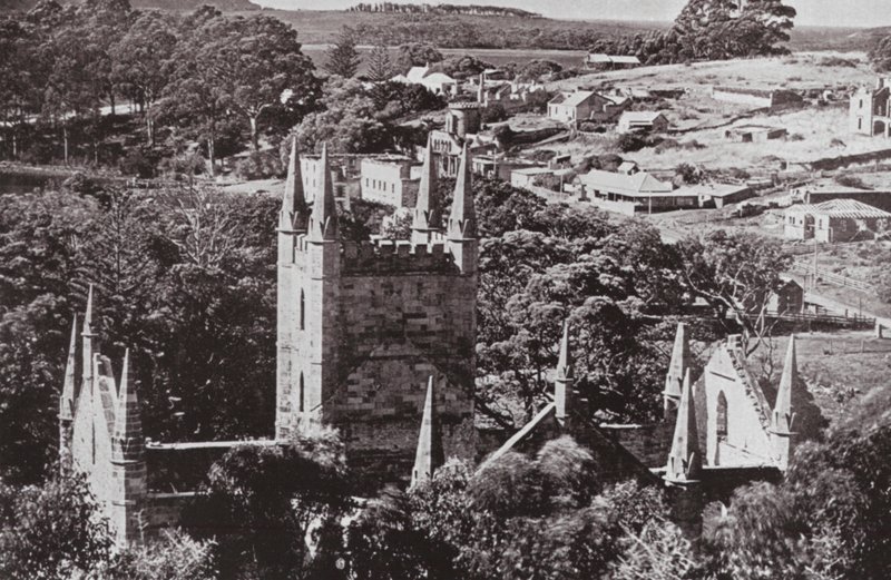 Historiske Port Arthur, Tasmania (s/hvitt-bilde) av Photographer Australian