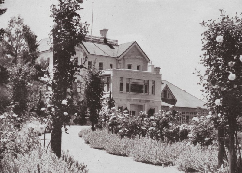 "Yarralumla," generalguvernørens bolig, Canberra (s/hvitt-bilde) av Photographer Australian