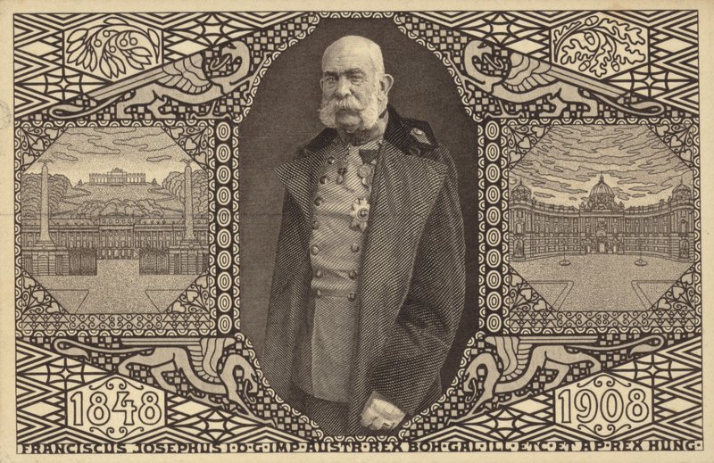 Keiser Franz Josef I av Østerrike (s/h-foto) av Photographer Austrian