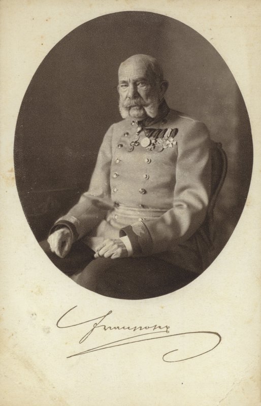 Keiser Franz Josef I av Østerrike (s/h-foto) av Photographer Austrian