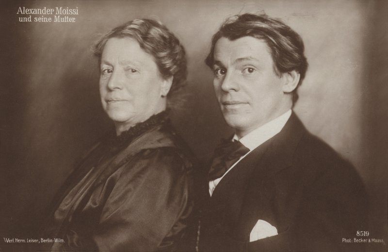 Portrett av Aleksander Moissi (s/h-bilde) av Photographer Austrian