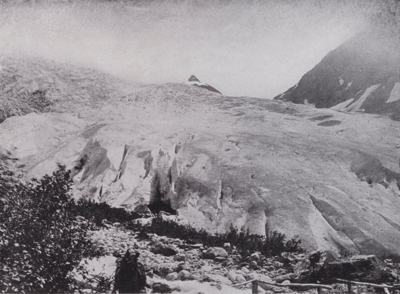 Foten av den store isbreen (s/hvitt bilde) av Photographer Canadian