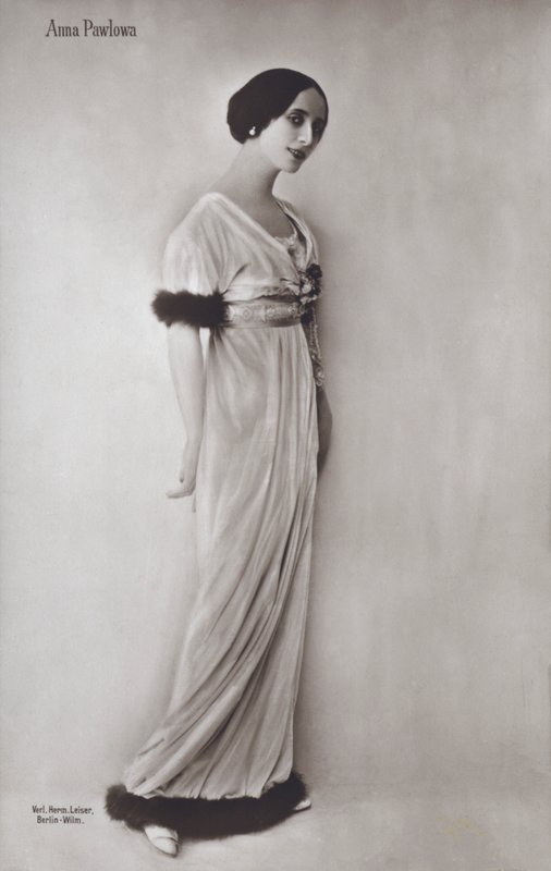Anna Pavlova (s/hvitt bilde) av Photographer German
