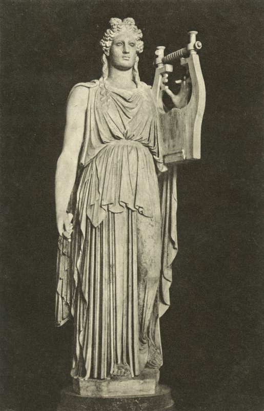 Apollo Barberini, gammel romersk skulptur i samlingen til Glyptothek, München, Tyskland (s/hv-bilde) av Photographer German