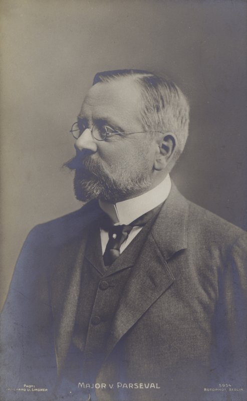 August von Parseval , tysk luftskipdesigner (s/hvitt bilde) av Photographer German