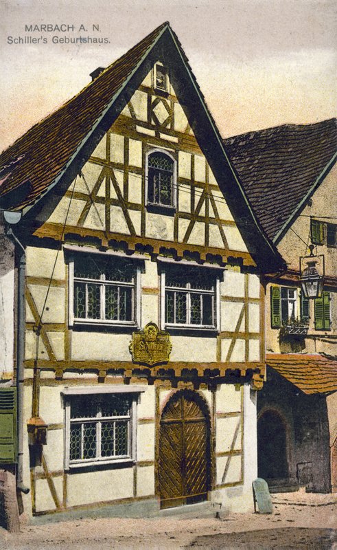 Fødested til Friedrich Schiller, Marbach am Neckar, Tyskland (fargebilde) av Photographer German