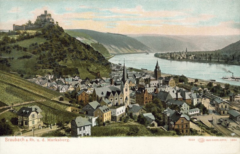 Braubach, Tyskland (fargebilde) av Photographer German