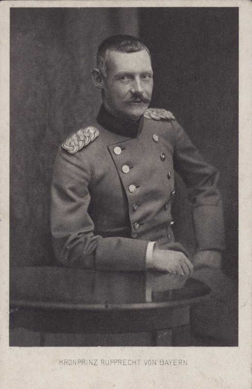 Kronprins Rupprecht av Bayern, tysk militærsjef for første verdenskrig (s/hvitt bilde) av Photographer German