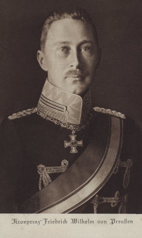 Kronprins Wilhelm, eldste sønn av Kaiser Wilhelm II av Tyskland (s/hv-bilde) av Photographer German