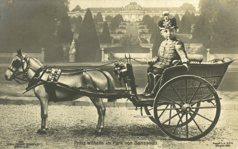 Kronprins Willhelm, Sanssouci-palasset, Potsdam (s/hvitt-bilde) av Photographer German
