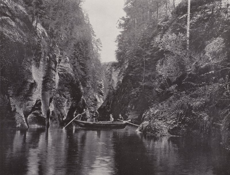 Edmundsklamm, Mittelwande (s/hvitt bilde) av Photographer German