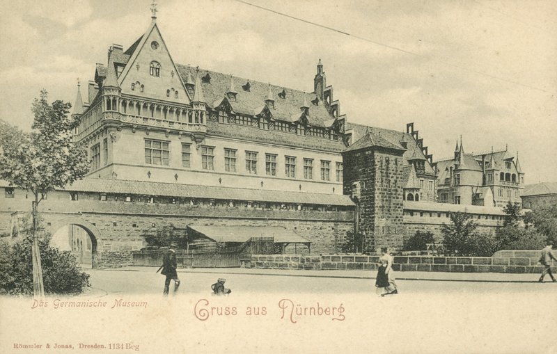 Germanisches Nationalmuseum, Nürnberg (s/hvitt bilde) av Photographer German