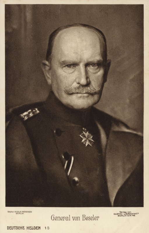 Hans Hartwig von Beseler, tysk general (s/hv-bilde) av Photographer German