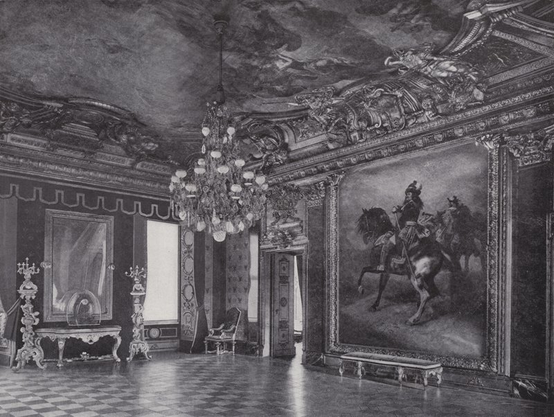 Royal Castle, The Red Eagle Room (s/hvitt bilde) av Photographer German
