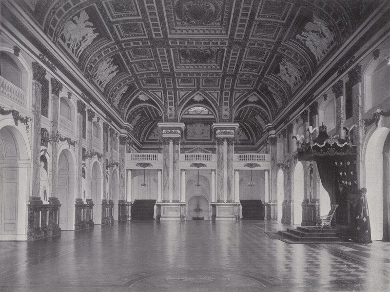 Royal Palace, White Hall (s/hvitt bilde) av Photographer German