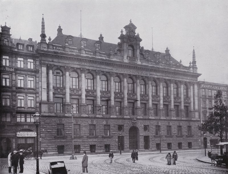 Leipzig: Grassi-Museum (s/hvitt foto) av Photographer German
