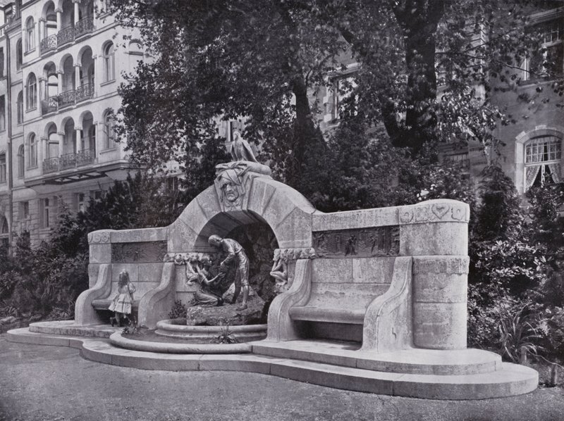 Leipzig: Marchenbrunnen (s/hvitt foto) av Photographer German