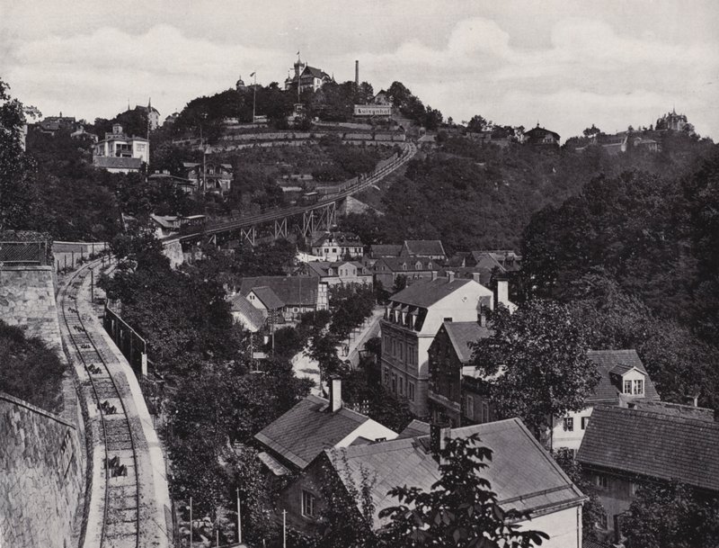 Loschwitz, taubane (s/hvitt bilde) av Photographer German