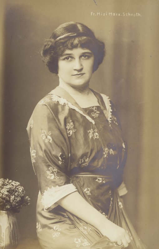 Mizi Marx Schroth , tysk operasanger (s/hv-bilde) av Photographer German