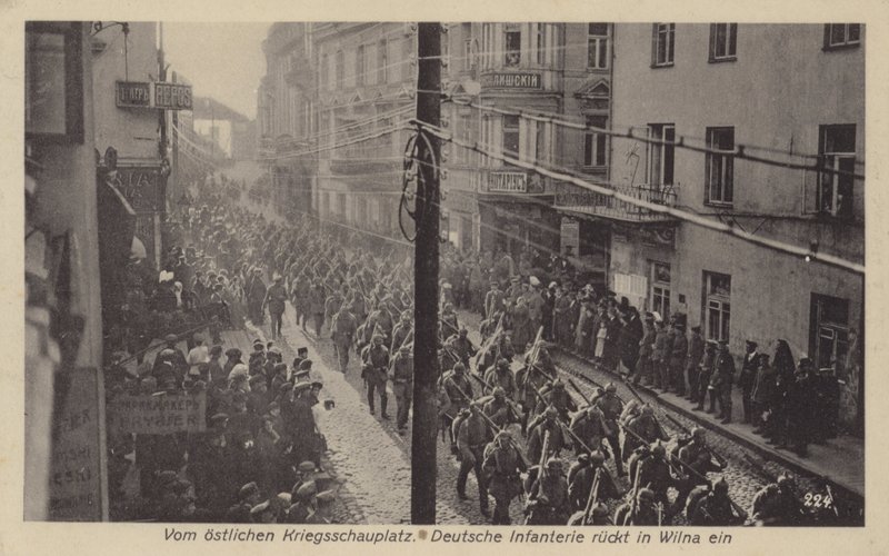 Okkupasjon av Vilnius, Litauen, av tyske tropper under første verdenskrig av Photographer German