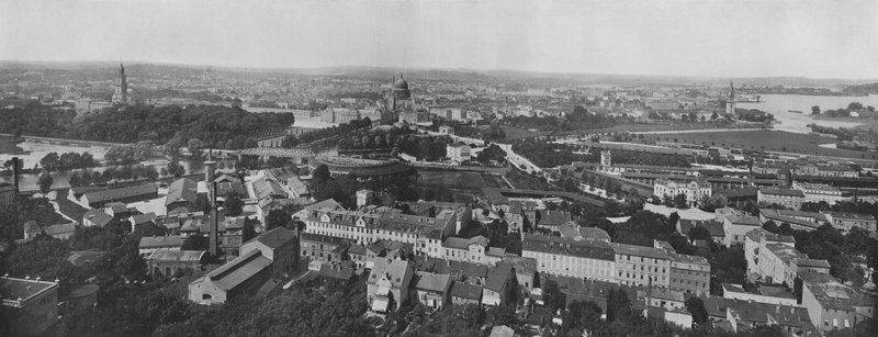 Panorama of Potsdam (s/hvitt bilde) av Photographer German