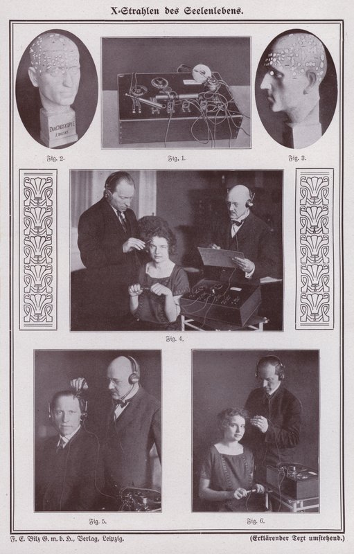 Personlighetsanalyse ved hjelp av røntgenstråler (s/hvitt-bilde) av Photographer German