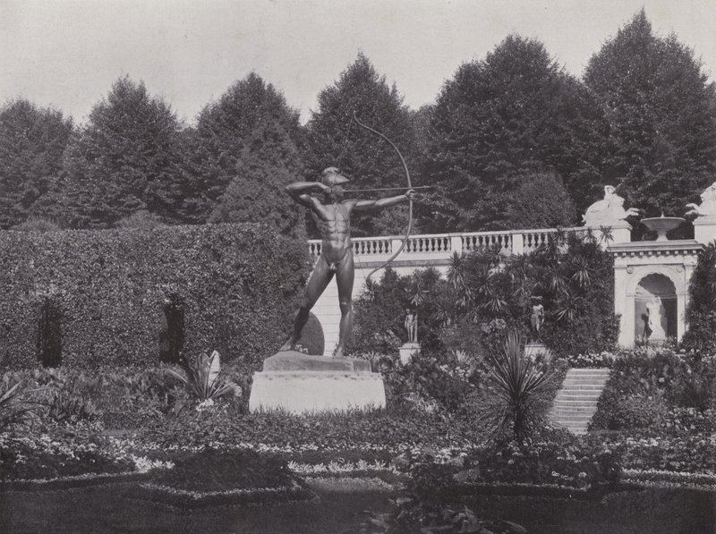 Potsdam, siciliansk hage, bueskyttere (s/hvitt-bilde) av Photographer German