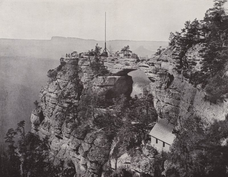 Prebischtor von Osten (s/hvitt bilde) av Photographer German