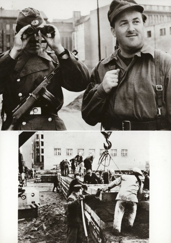 Siden 13. august 1961 har den tyske demokratiske republikkens statsgrense med Vest-Berlin vært pålitelig beskyttet av National People's Army .... (s/hv-bilde) av Photographer German