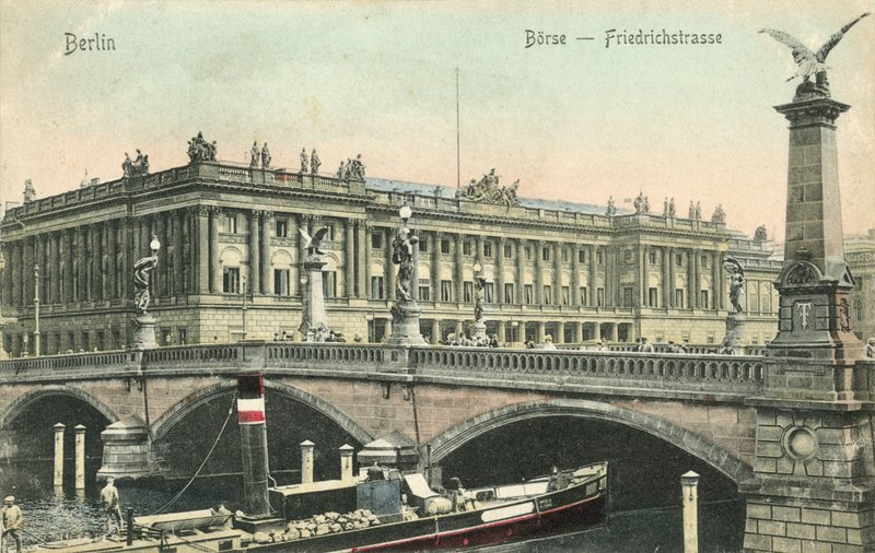 Børs, Friedrichstrasse, Berlin (fargebilde) av Photographer German