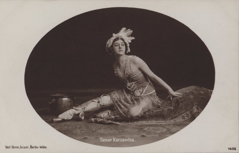 Tamara Karsavina, russisk ballerina og ballettlærer (s/hvitt-bilde) av Photographer German